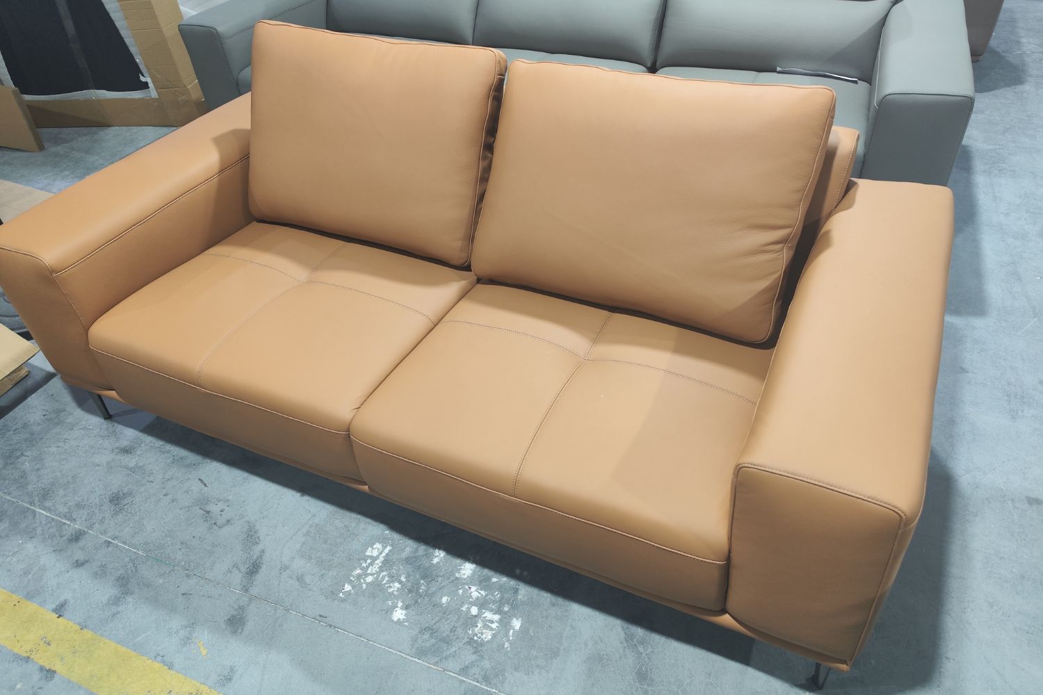 Calm 200cm Brown Full Leather Sofa | Sep 23
