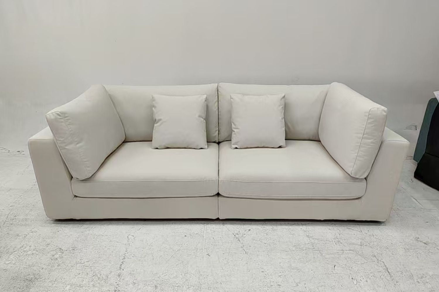 Claudia 230cm White Fabric Sofa Lorraine Sim | Sep 25