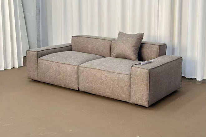 Cubix 200cm brown fabric sofa Linda Yap | Oct 24