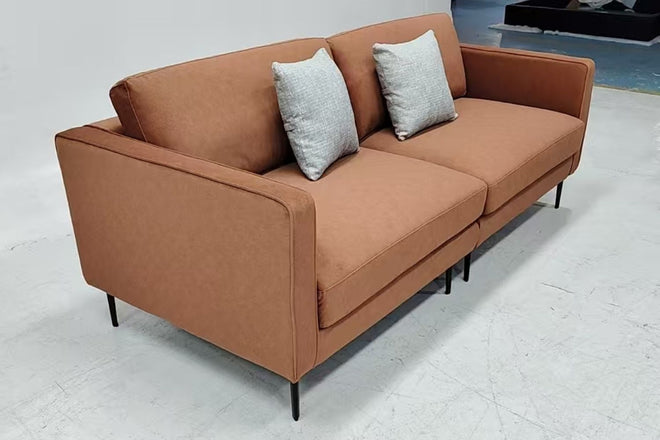 Castle 210cm Orange Pet Friendly Fabric Sofa Yvonne Kwang | Mar 25