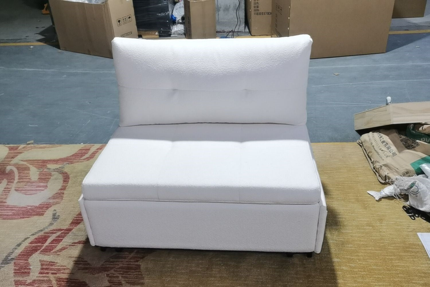 Ciabatta 106cm White (Fila-01) Fabric Sofa Bed Lynn | Mar 24 