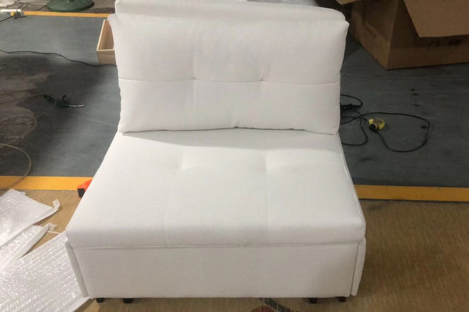 Ciabatta 96cm White (Teddy-00) Fabric Sofa Bed Maggie Leusder | Oct 24 