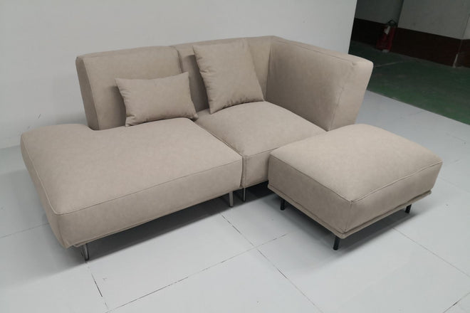 Crystal 200cm Light Brown (Furla-45) Fabric One Arm Sofa Hazel Lim | Nov 24