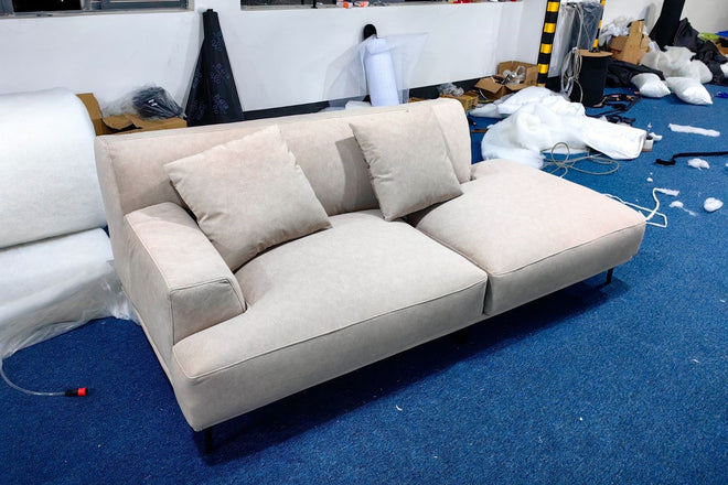 Crystal 210cm Light Brown (Furla-45) Fabric One Arm Sofa Claudene | Mar 24