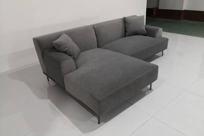 Crystal 240cm Grey (Furla 95) Fabric Sectional Sofa Justin Goh | Jul 24