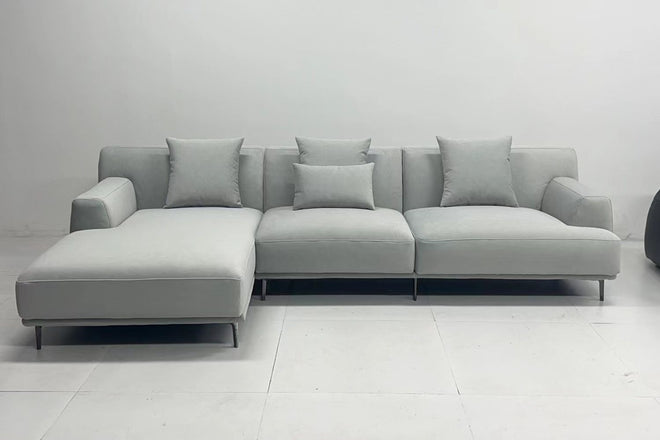 Crystal 310cm Grey (Furla 92) Fabric Sectional Sofa Anna | Oct 24