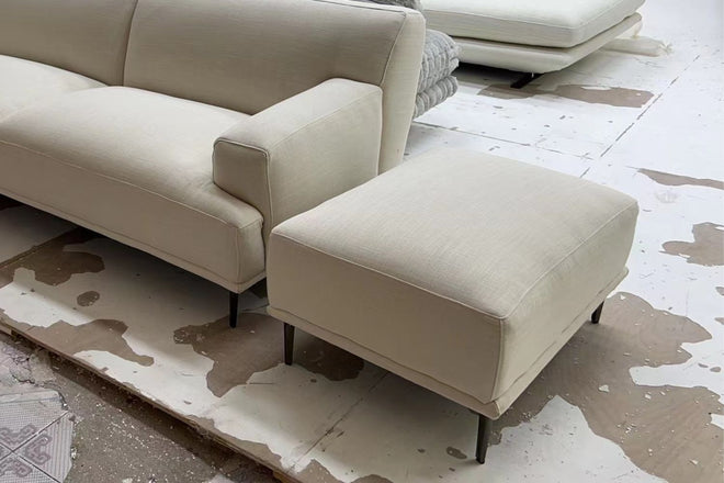 Crystal 80cm x 60cm White Ottoman | Dec 23