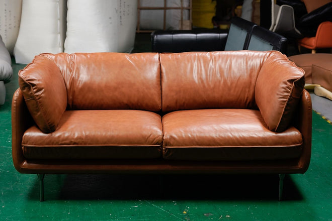 Cuddle 180cm Brown Half Leather Sofa Jie Larp | Jul 25 