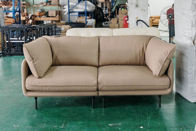 Cuddle 200cm Beige Half Leather Sofa Xinyi | Oct 25 