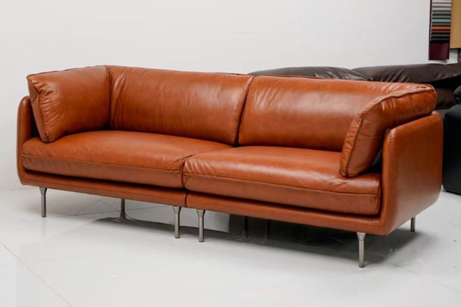 Cuddle 220cm Brown Full Leather Sofa Connie | May 25