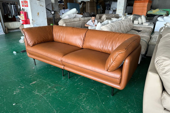 Cuddle 220cm Brown Half Leather Sofa Dave Lim | Aug 24