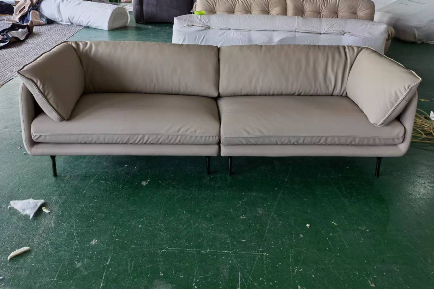 Cuddle 260cm Grey Fabric Sofa | Demo