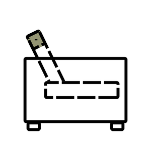 backrest height icon -  Low -  Backrest height: 22cm