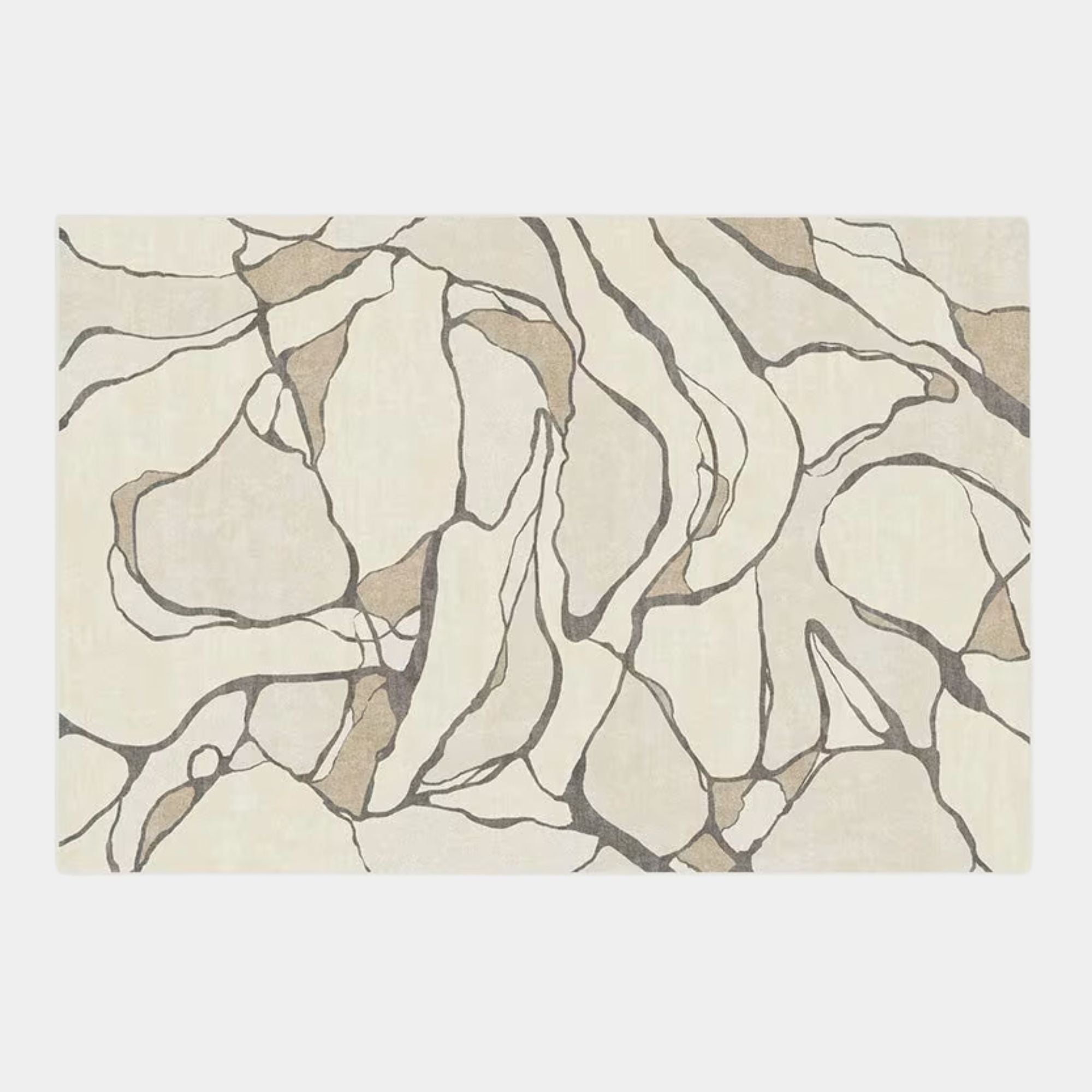 Marble design beige coloured rug