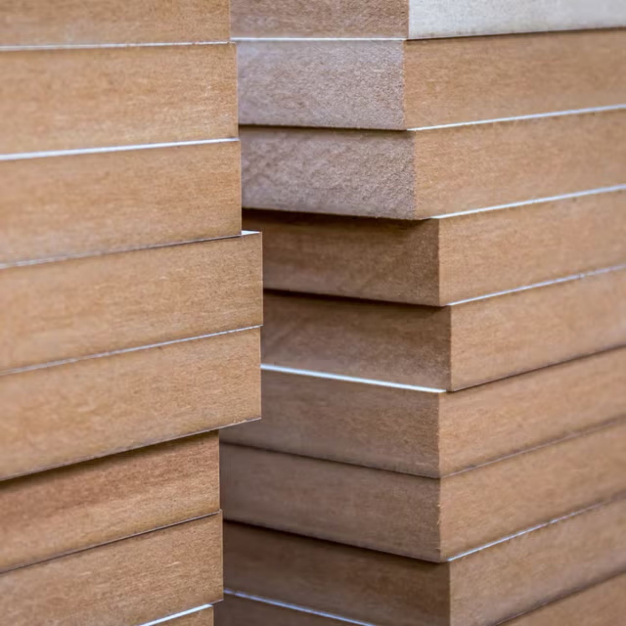 Medium density fibreboard closeup