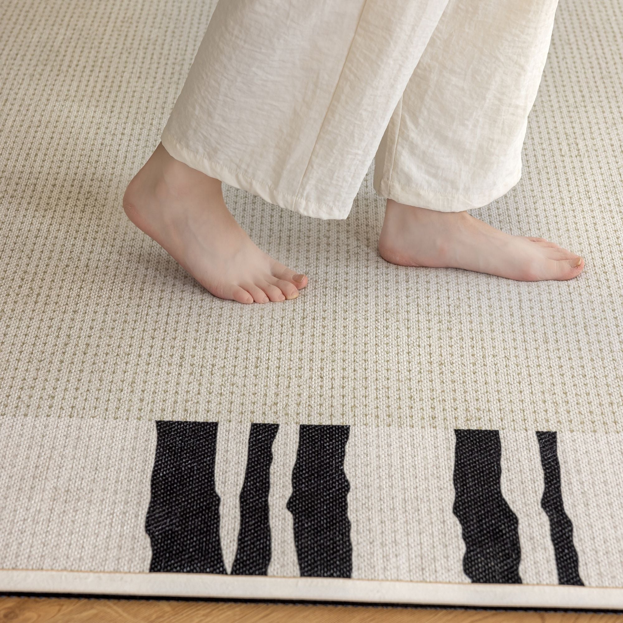 Oboe washable rug white