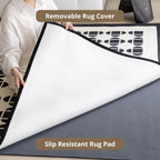 Octave washable rug black