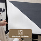 Octave washable rug black