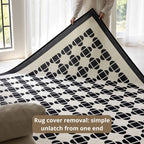 Octave washable rug black