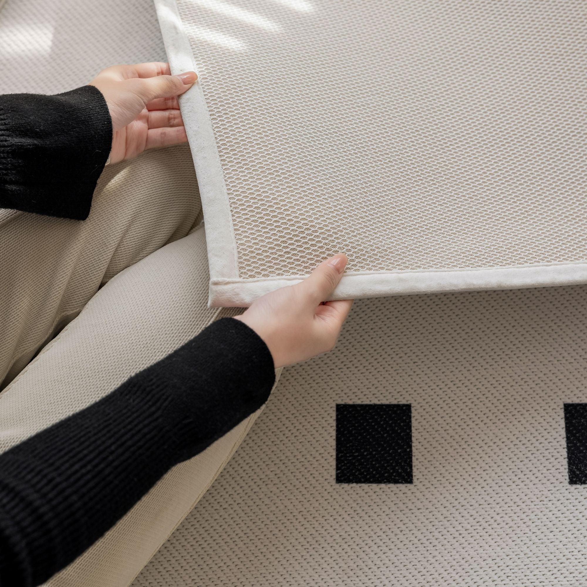 Ode washable rug white