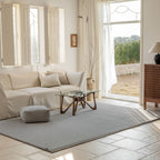 odeon washable rug grey