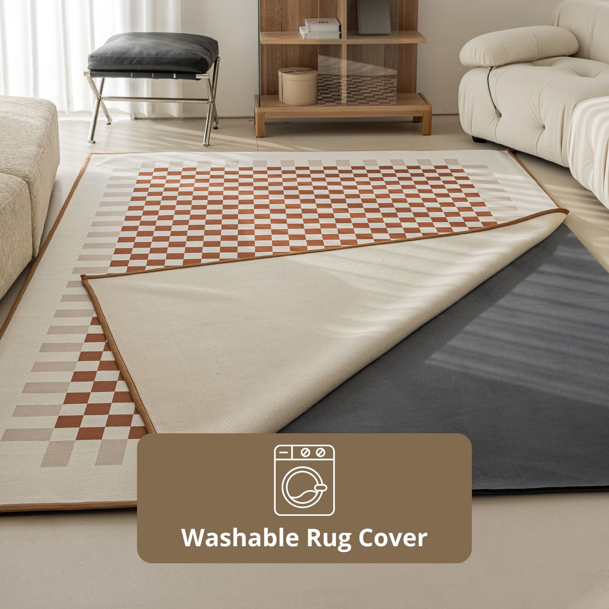 odette washable rug beige