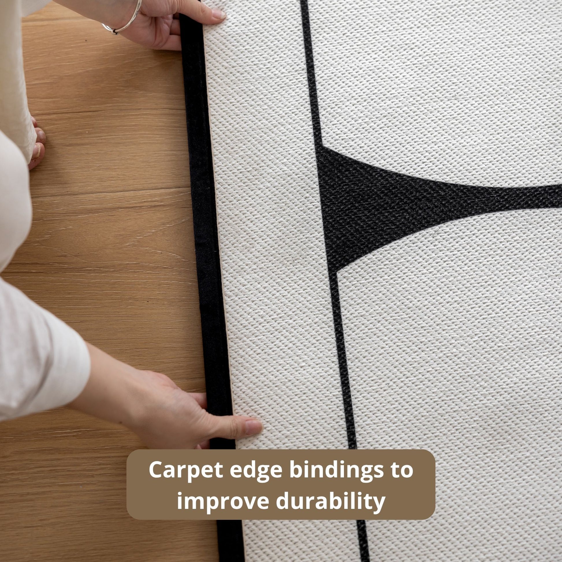 Opal white washable rug