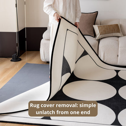 Opal white washable rug
