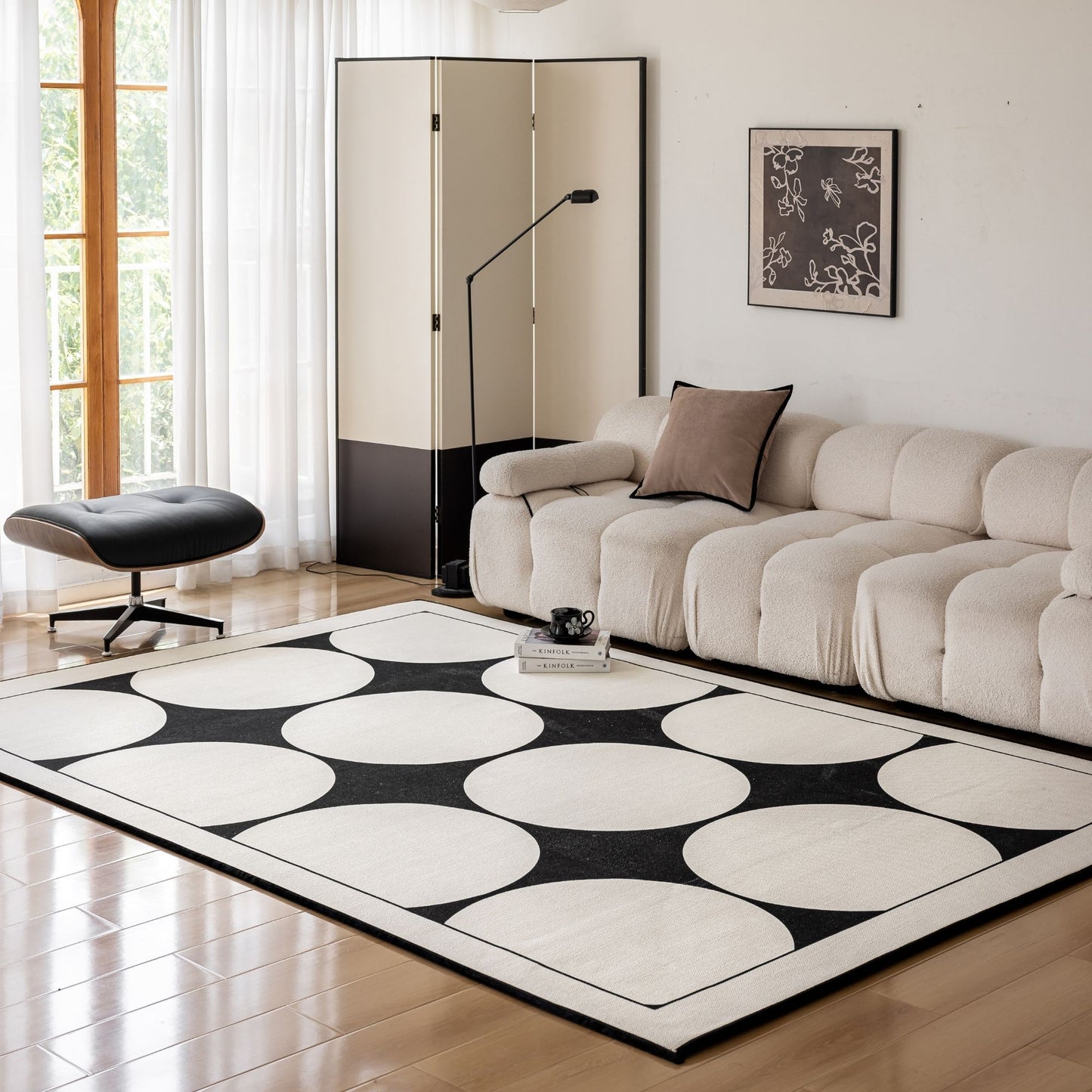 Opal white washable rug