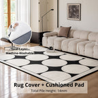 Opal white washable rug