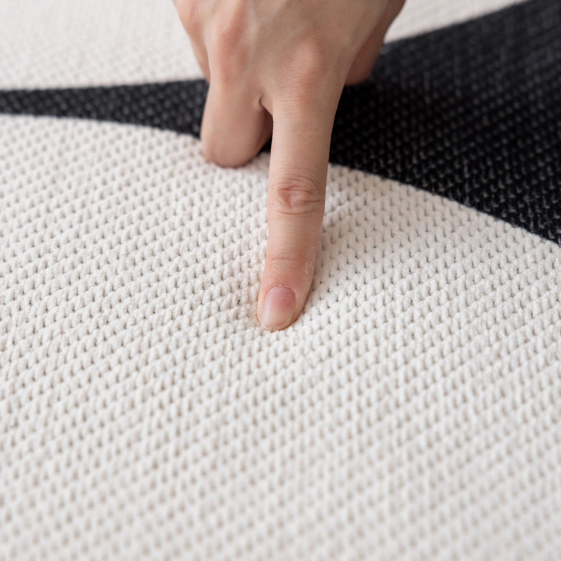 Opal white washable rug