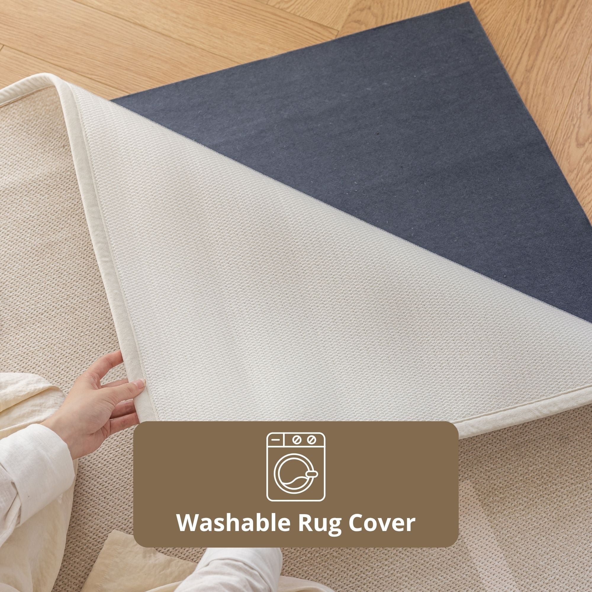 Orion beige washable rug