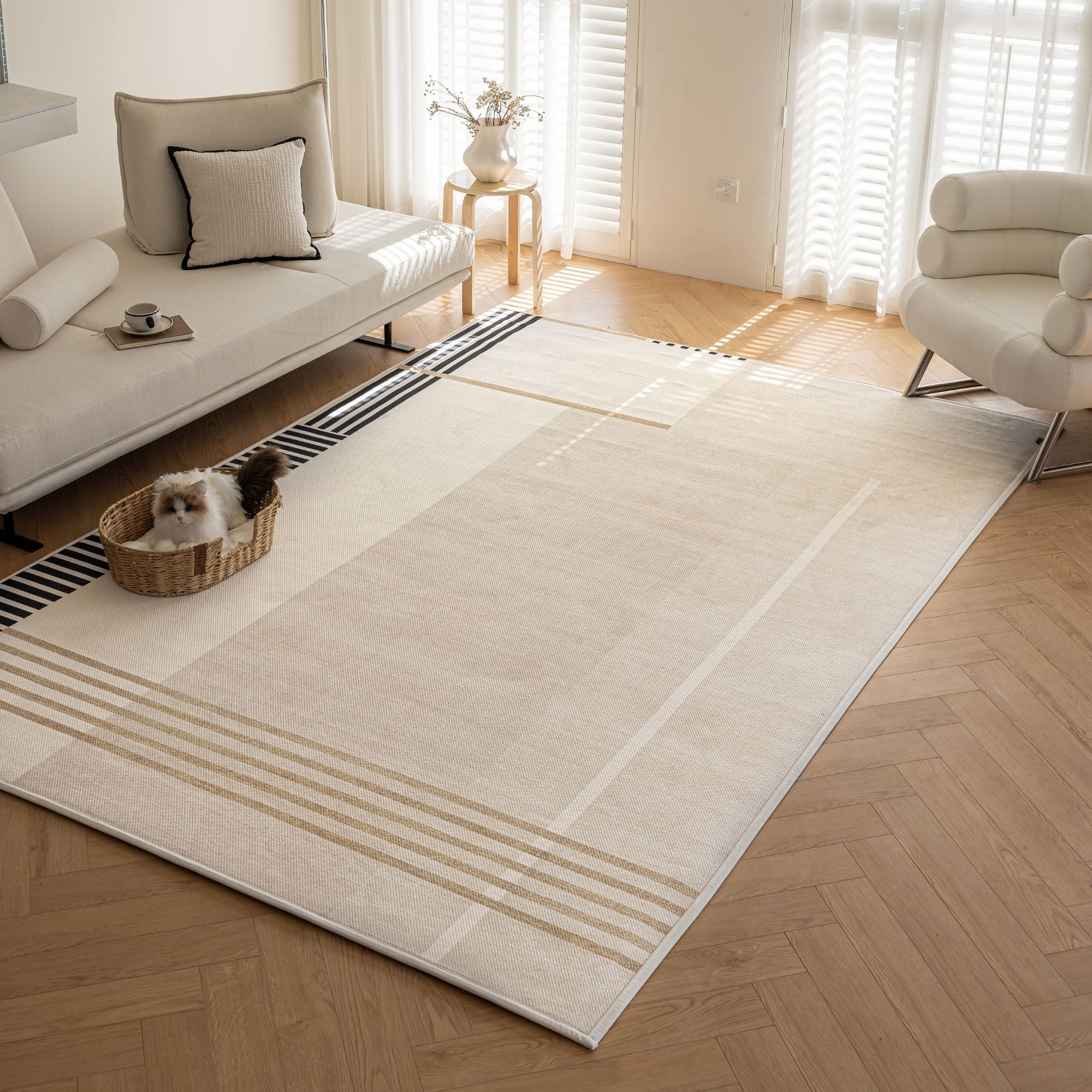 Orion beige washable rug