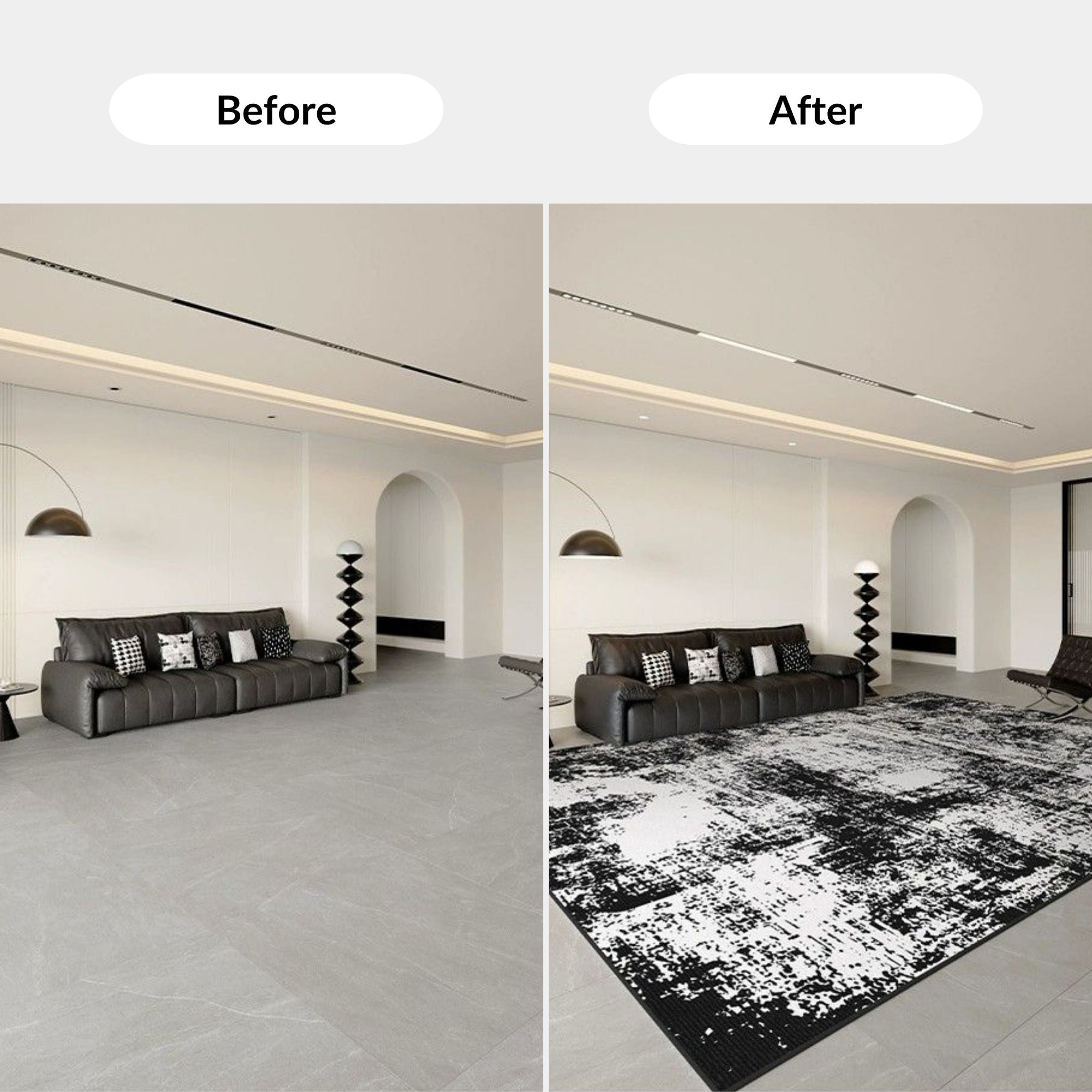 Oscar modern water resistant rug