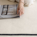 Osman washable rug white