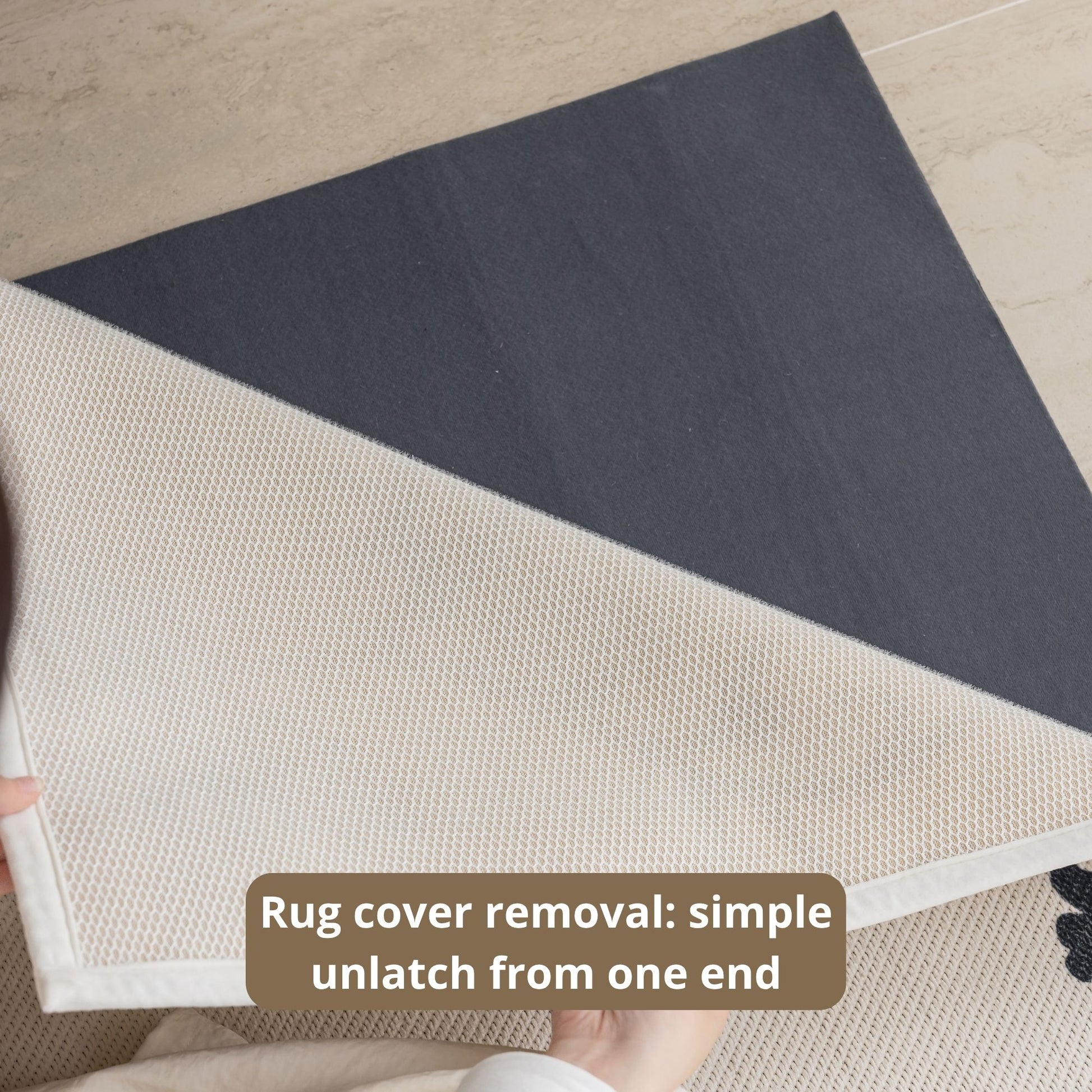 Osman washable rug white