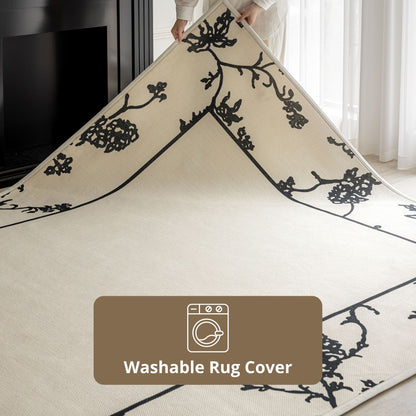 Osman washable rug white