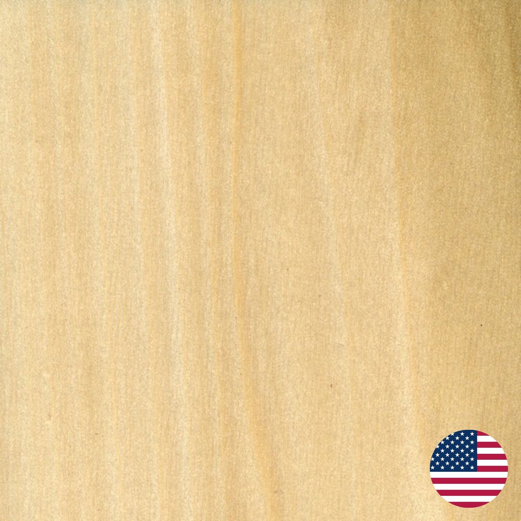 Poplar wood grain close up with america country logo