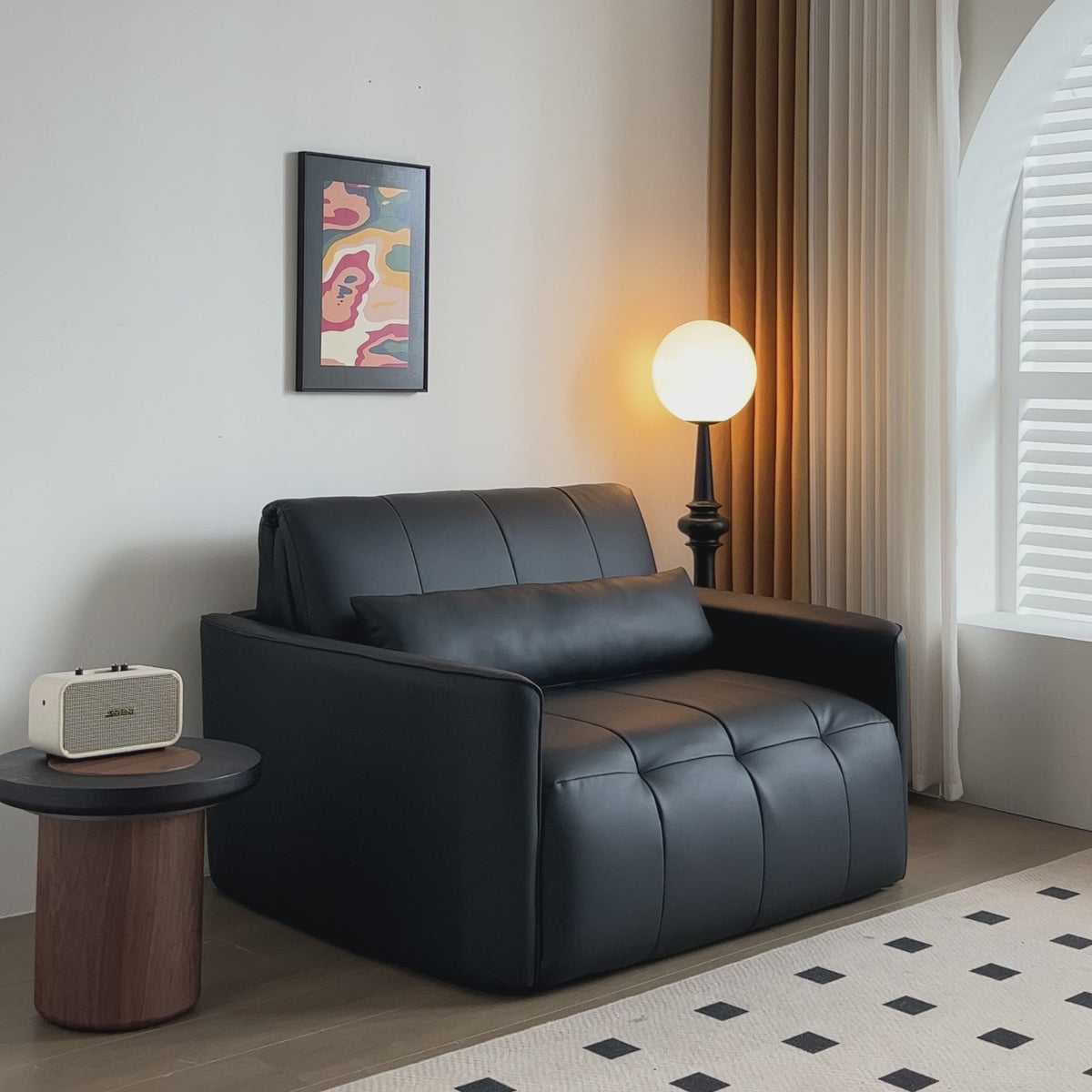Coach Electric Faux Leather Sofa Bed