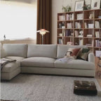 crescent fabric l-shape sofa video