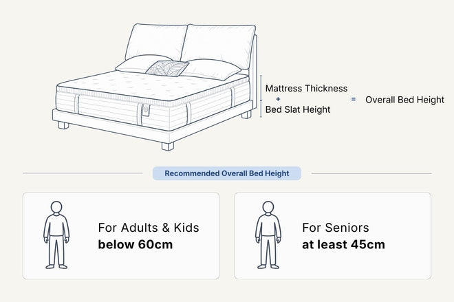 Recommended bed height for adults and kids and seniors