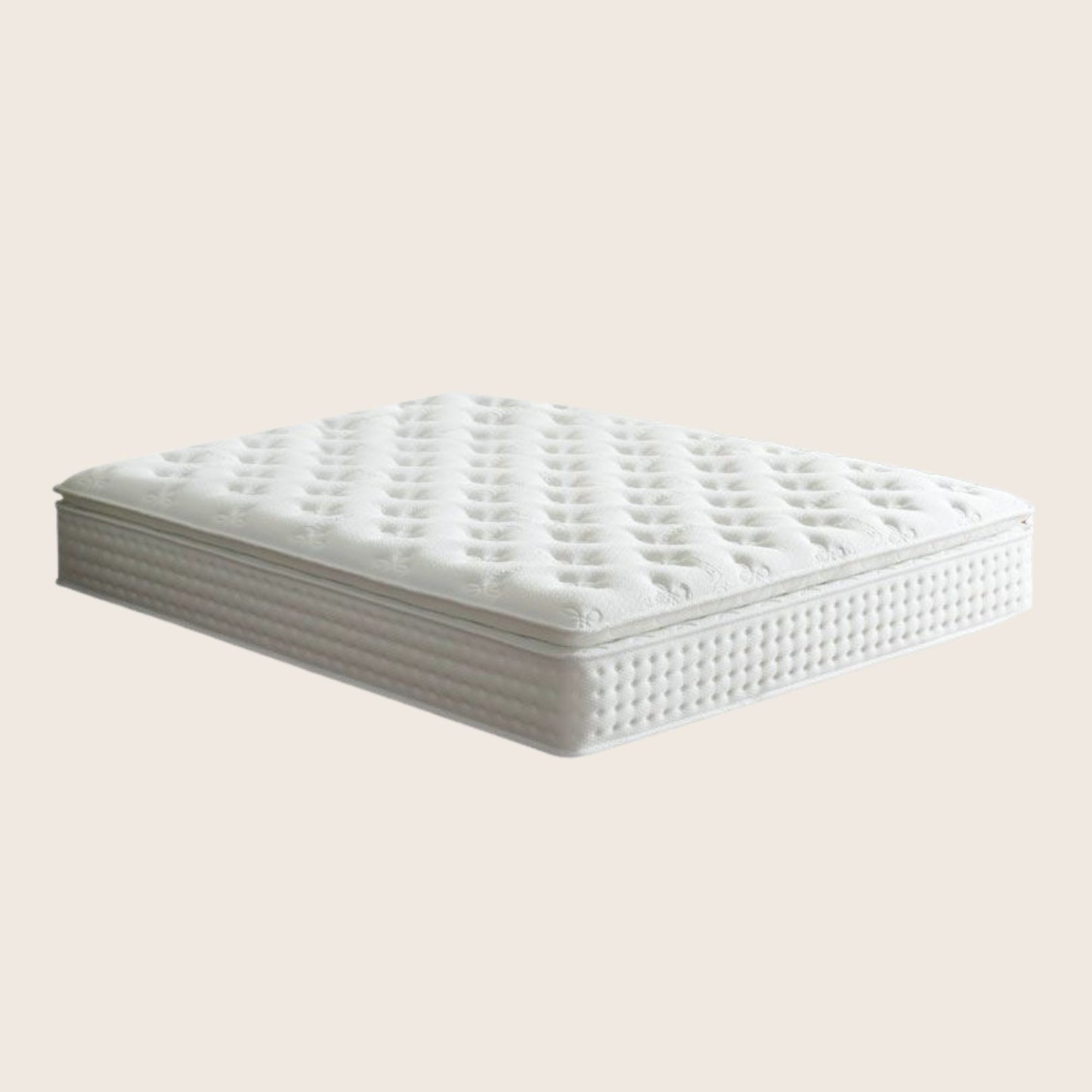 White mattress on a white background