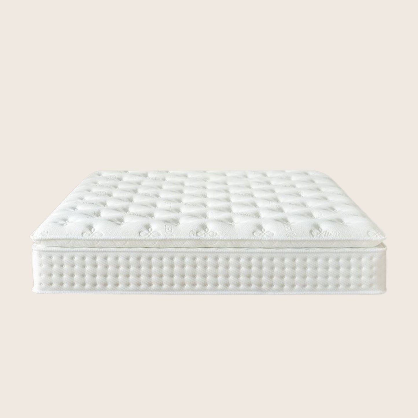 White mattress on a light gray background