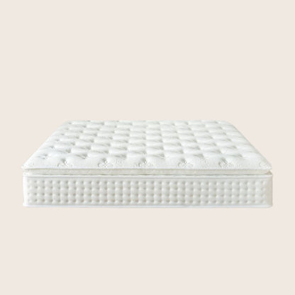 White mattress on a light gray background