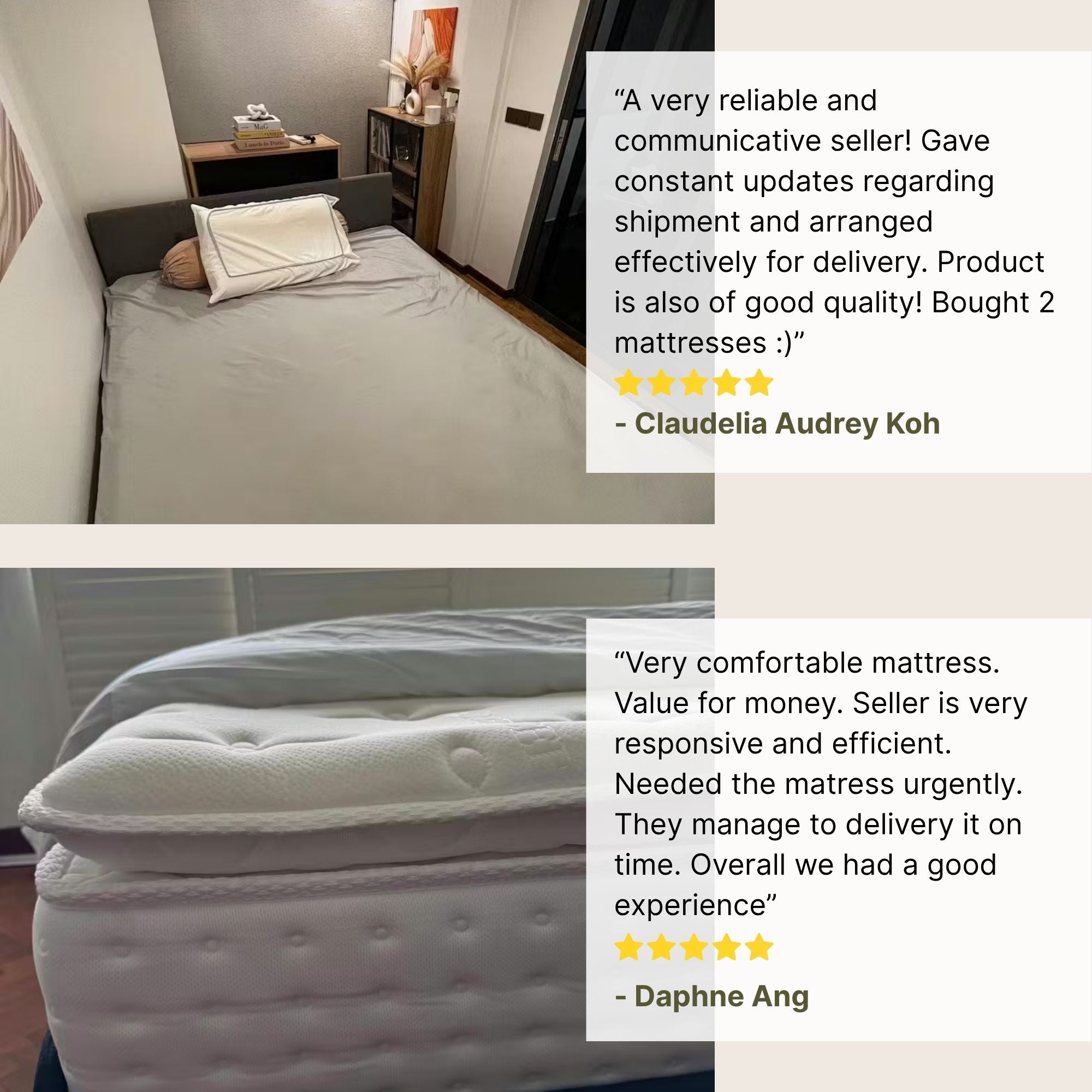 Serenity Mattress | Medium Soft Firmness | Latex | Singapore