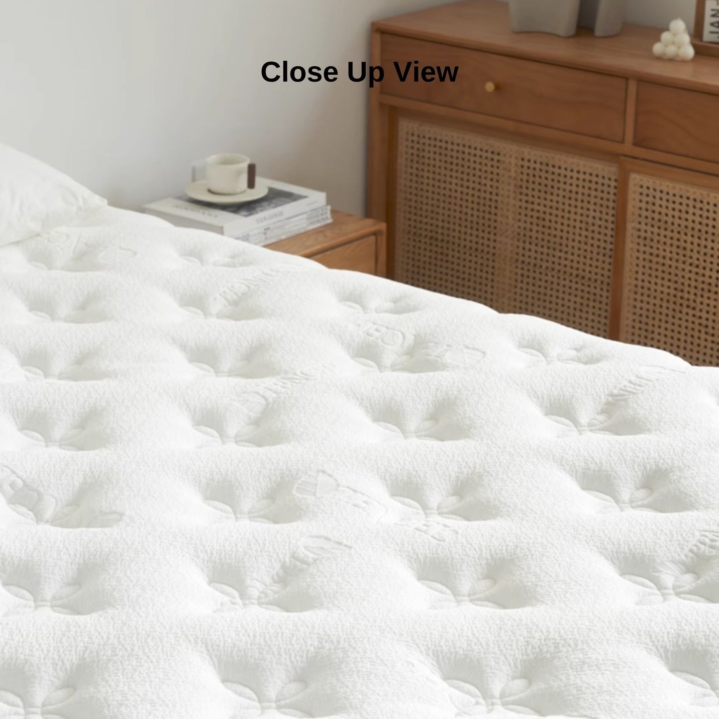 Close up view of serenity mattress