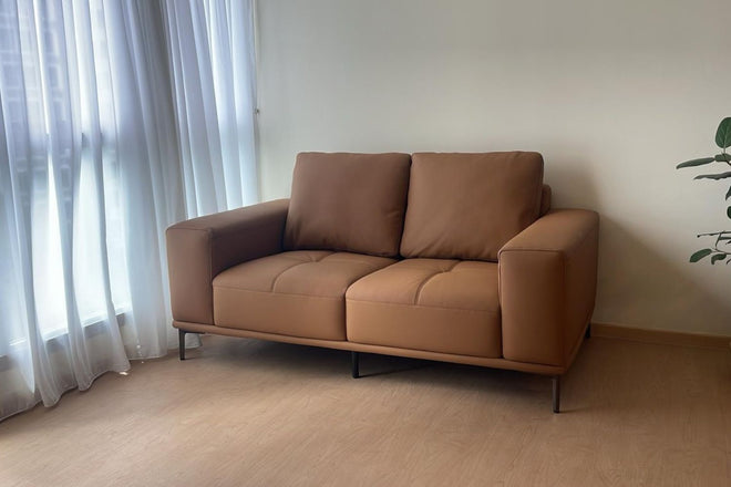 Calm 170cm Brown Half Leather Sofa Eugene Ng | Oct 25