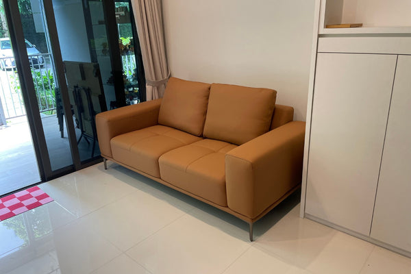 Calm 190cm Brown (Lucas 826) Half Leather Sofa | Nov 23