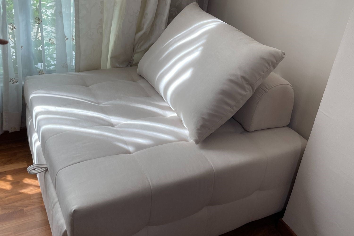 Candy 105cm beige fabric sofa