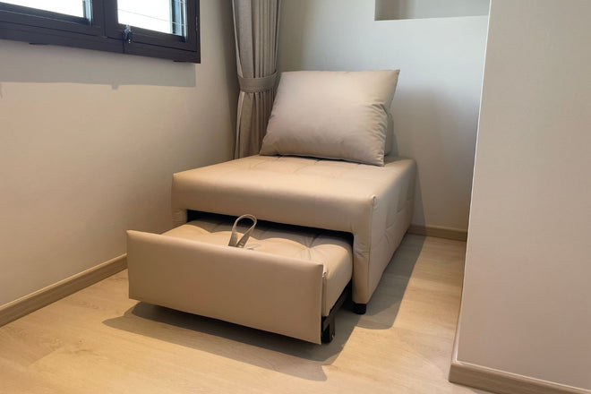 Candy 85cm Beige Faux Leather Sofa Bed Cecelea Tok | Nov 25